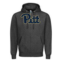 Charcoal Heather university of pittsburgh Zipper Hoodie - linhVisuals