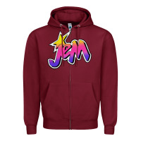 Burgundy jem and the holograms musical Zipper Hoodie - linhVisuals