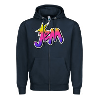 Navy jem and the holograms musical Zipper Hoodie - linhVisuals