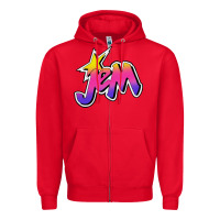 Red jem and the holograms musical Zipper Hoodie - linhVisuals