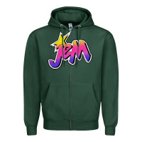 Sports Green jem and the holograms musical Zipper Hoodie - linhVisuals