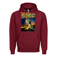 Burgundy back to the future vintage Zipper Hoodie - linhVisuals