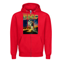 Red back to the future vintage Zipper Hoodie - linhVisuals