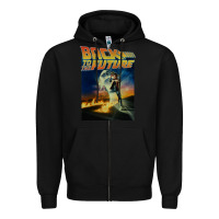 Black back to the future vintage Zipper Hoodie - linhVisuals