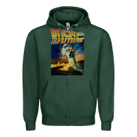 Sports Green back to the future vintage Zipper Hoodie - linhVisuals
