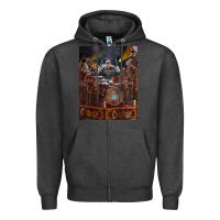 Charcoal Heather Neil Peart cool Zipper Hoodie - linhVisuals