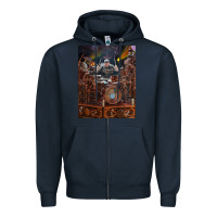 Navy Neil Peart cool Zipper Hoodie - linhVisuals