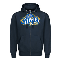 Navy university of maine at presque isle vectorized Zipper Hoodie - linhVisuals