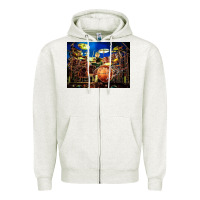 Oatmeal Heather Neil Peart encore Zipper Hoodie - linhVisuals