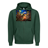 Sports Green Neil Peart encore Zipper Hoodie - linhVisuals