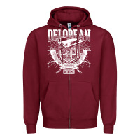 Burgundy delorean machine Zipper Hoodie - linhVisuals