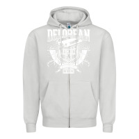 Dove Grey delorean machine Zipper Hoodie - linhVisuals