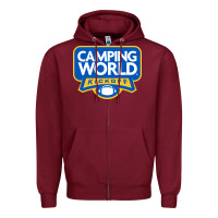 Burgundy camping world, games Zipper Hoodie - linhVisuals