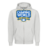 Dove Grey camping world, games Zipper Hoodie - linhVisuals