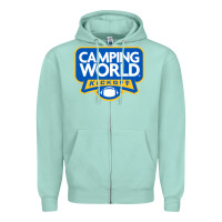 Seafoam camping world, games Zipper Hoodie - linhVisuals