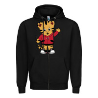 Black daniel tigers neighborhood Zipper Hoodie - linhVisuals