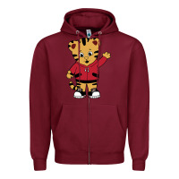 Burgundy daniel tigers neighborhood Zipper Hoodie - linhVisuals