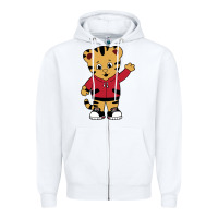 White daniel tigers neighborhood Zipper Hoodie - linhVisuals