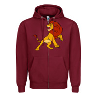 Burgundy mufasa the lion king Zipper Hoodie - linhVisuals