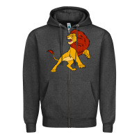 Charcoal Heather mufasa the lion king Zipper Hoodie - linhVisuals