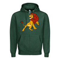 Sports Green mufasa the lion king Zipper Hoodie - linhVisuals