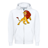 White mufasa the lion king Zipper Hoodie - linhVisuals