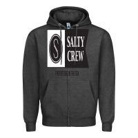 Charcoal Heather salty crew Zipper Hoodie - linhVisuals