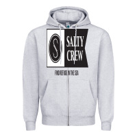 Heather Grey salty crew Zipper Hoodie - linhVisuals