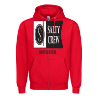 Red salty crew Zipper Hoodie - linhVisuals
