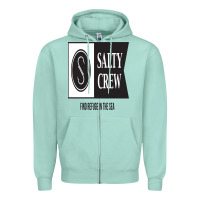 Seafoam salty crew Zipper Hoodie - linhVisuals