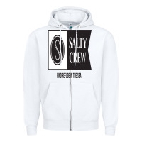White salty crew Zipper Hoodie - linhVisuals