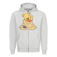 Dove Grey baby bear Zipper Hoodie - linhVisuals
