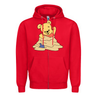 Red baby bear Zipper Hoodie - linhVisuals