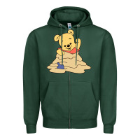 Sports Green baby bear Zipper Hoodie - linhVisuals
