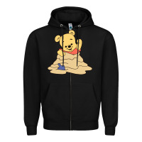 Black baby bear Zipper Hoodie - linhVisuals