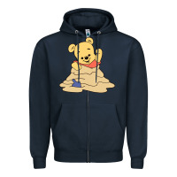 Navy baby bear Zipper Hoodie - linhVisuals