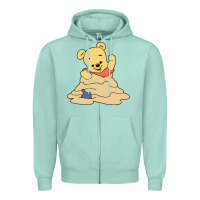 Seafoam baby bear Zipper Hoodie - linhVisuals