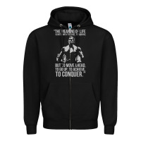 Black schwarzenegger arnie Zipper Hoodie - linhVisuals