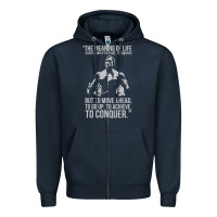Navy schwarzenegger arnie Zipper Hoodie - linhVisuals