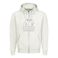 Oatmeal Heather schwarzenegger arnie Zipper Hoodie - linhVisuals