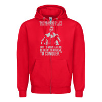Red schwarzenegger arnie Zipper Hoodie - linhVisuals