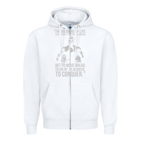 White schwarzenegger arnie Zipper Hoodie - linhVisuals
