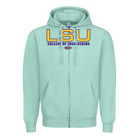 Seafoam lsu college of engineering  1890 Zipper Hoodie - linhVisuals