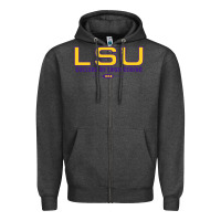 Charcoal Heather lsu college of engineering  1890 Zipper Hoodie - linhVisuals