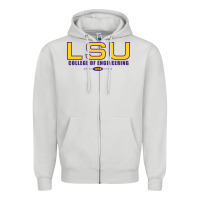 Dove Grey lsu college of engineering  1890 Zipper Hoodie - linhVisuals