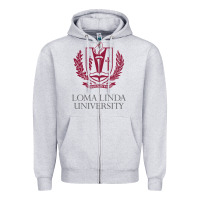 Heather Grey education of loma linda Zipper Hoodie - linhVisuals
