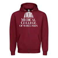 Burgundy medical college of wisconsin Zipper Hoodie - linhVisuals