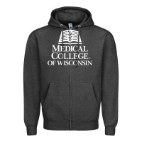 Charcoal Heather medical college of wisconsin Zipper Hoodie - linhVisuals
