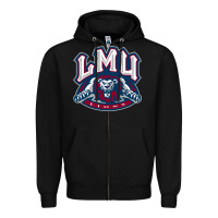Black lmu education Zipper Hoodie - linhVisuals