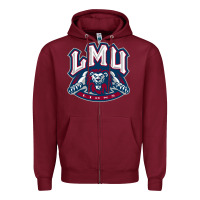 Burgundy lmu education Zipper Hoodie - linhVisuals